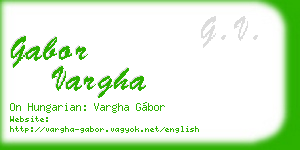 gabor vargha business card